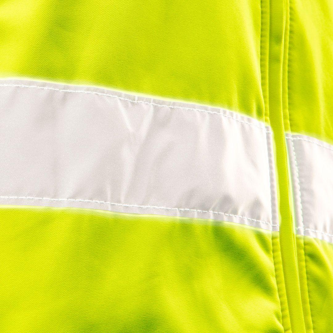 Jacheta de lucru cu vizibilitate ridicata, softshell cu gluga, galben, marimea XXXL 81-700-XXXL