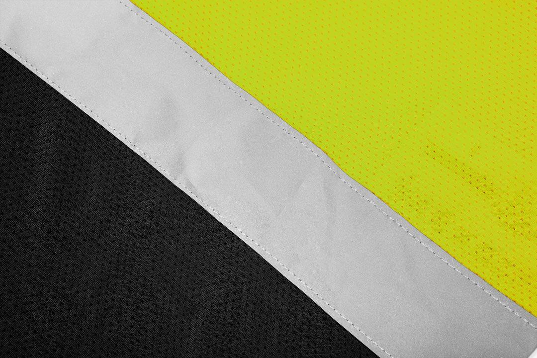 Tricou de inalta vizibilitate, partea de jos neagra, galben, marimea M 81-730-M