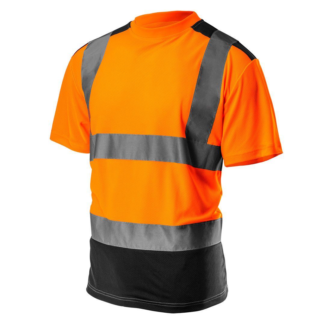 Tricou de inalta vizibilitate, partea de jos neagra, portocaliu, marimea L 81-731-L