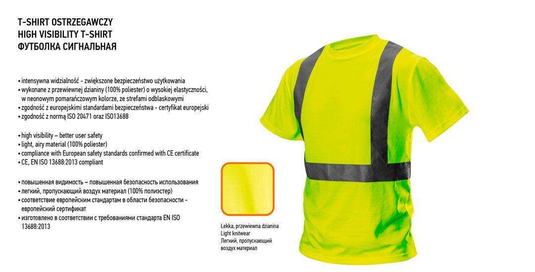 Tricou de inalta vizibilitate, galben, marimea XL 81-732-XL