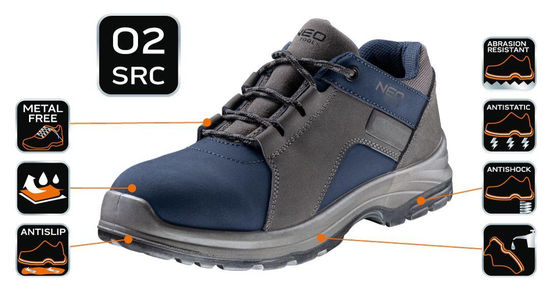 Pantofi de lucru O2 SRC, nubuc, marimea 42 82-740-42
