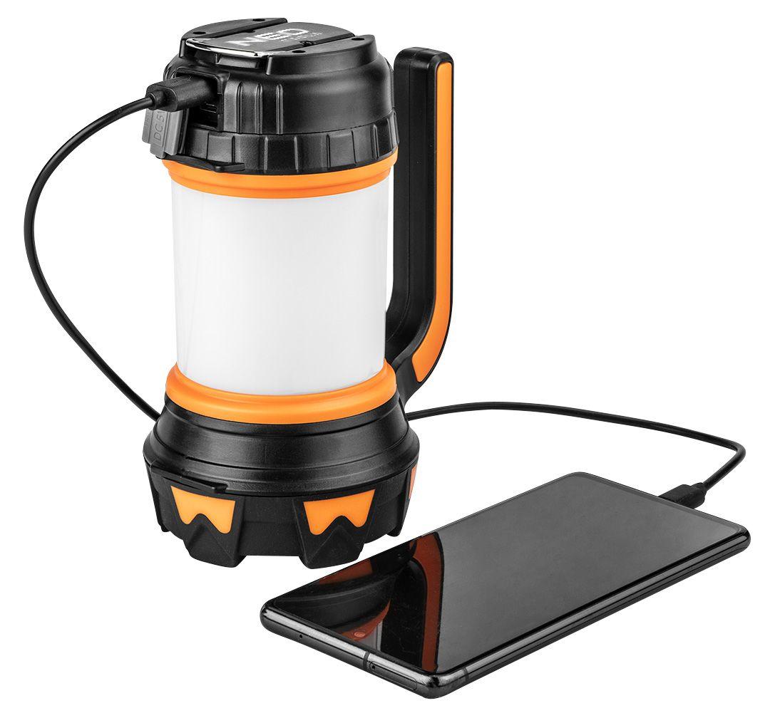 Lampa de camping reincarcabila prin USB, 3.7V Li-Ion, 800lm, 3in1 CREE T6 + SMD, LED, functie de powerbank 99-031