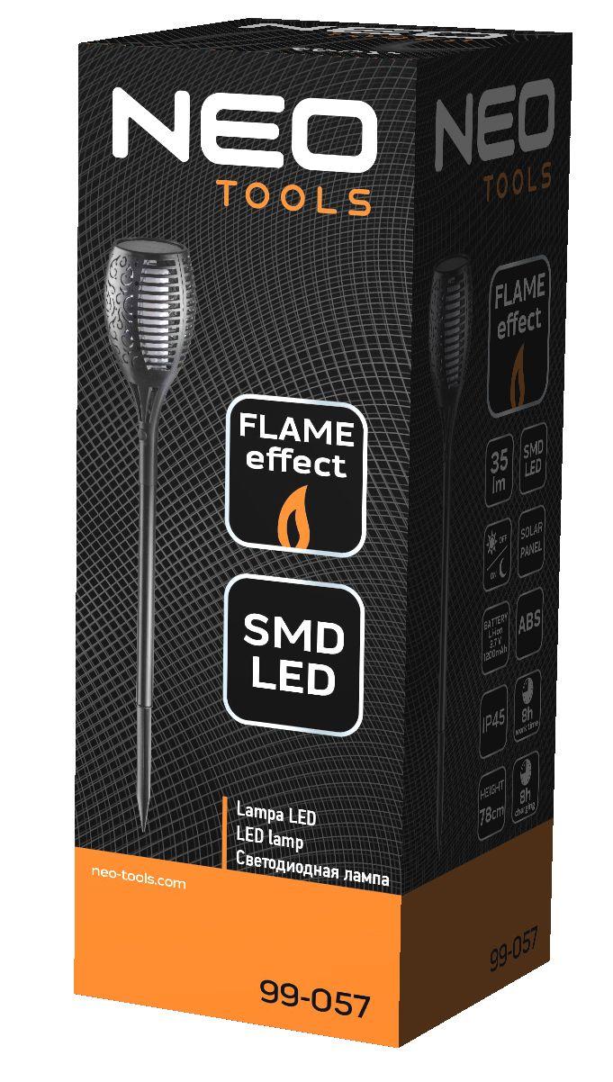 Lampa solara de gradina cu efect de flacara, SMD, reincarcabila, 3.7V Li-Ion 99-057