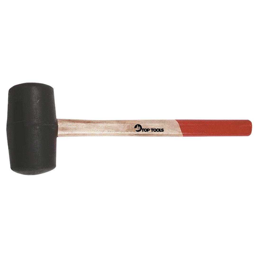 Ciocan cauciuc 320 g, 55 mm, maner lemn 02A320