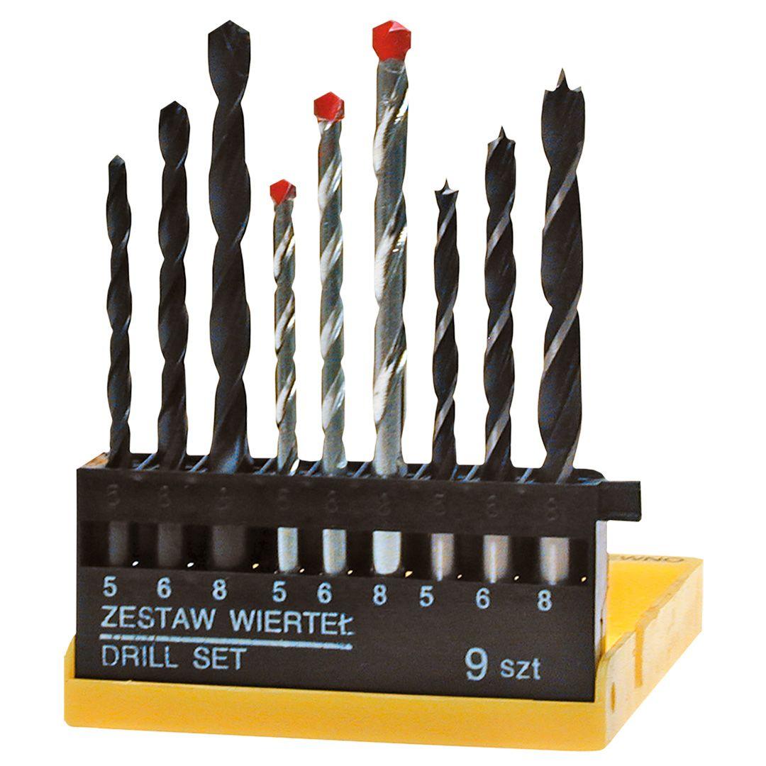 Burghie combinate lemn/beton/metal, 9 buc -set 60H009