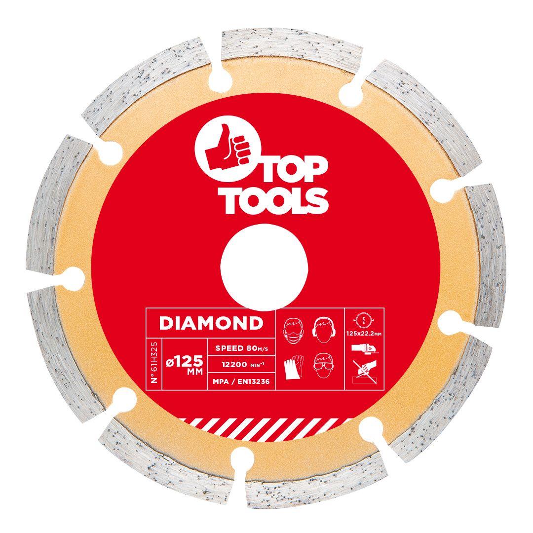 Disc diamantat,125 x 22.2 mm,segmentat,pentru beton 61H325