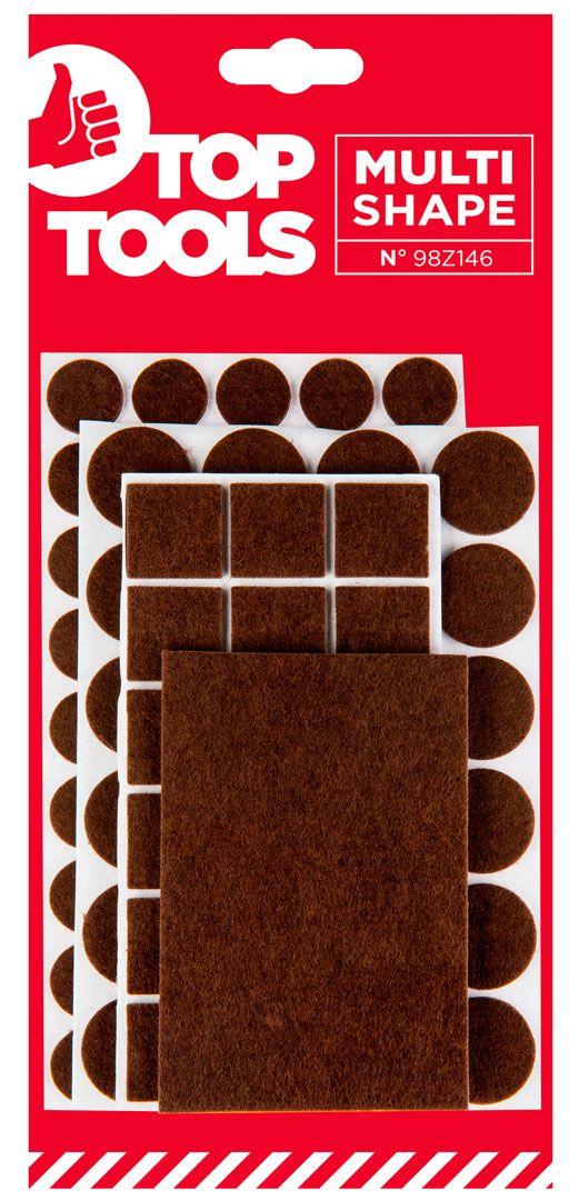 Set 106 pastile adezive/opritoare, diverse forme-maro 98Z146