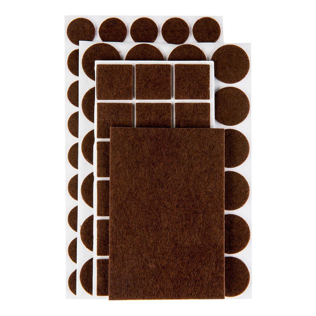 Set 106 pastile adezive/opritoare, diverse forme-maro 98Z146