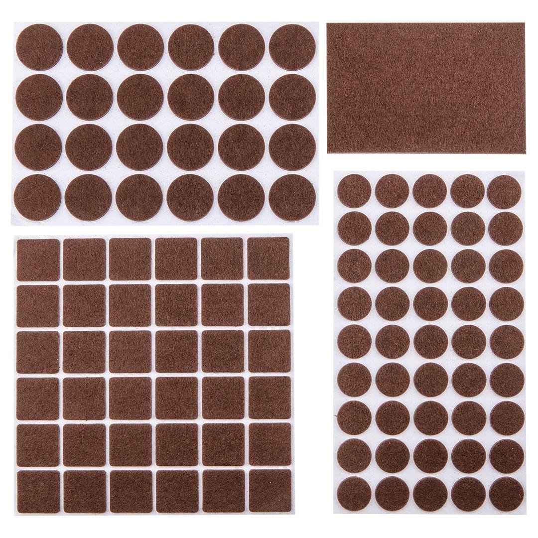 Set 106 pastile adezive/opritoare, diverse forme-maro 98Z146