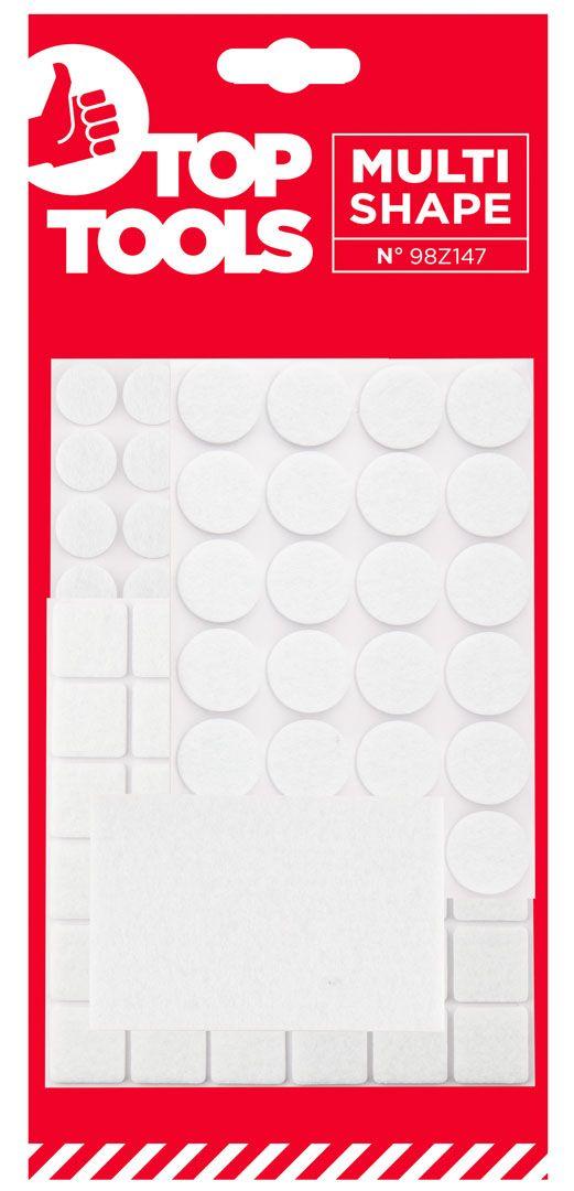 Set 106 pastile adezive/opritoare, diverse forme-albe 98Z147