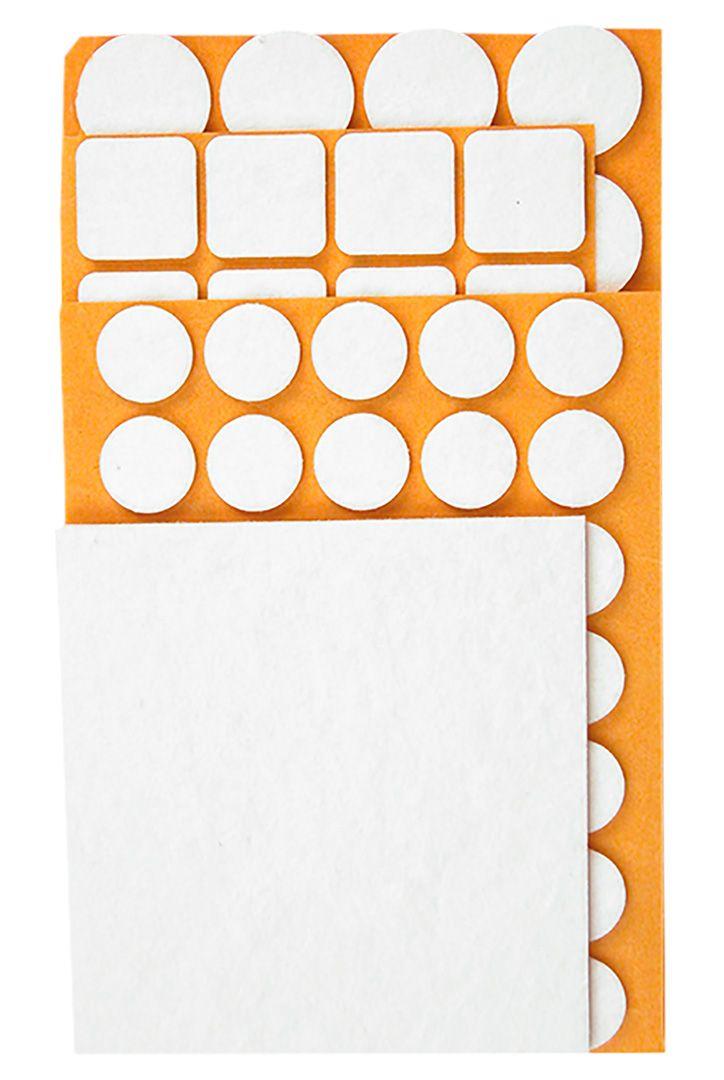 Set 106 pastile adezive/opritoare, diverse forme-albe 98Z147