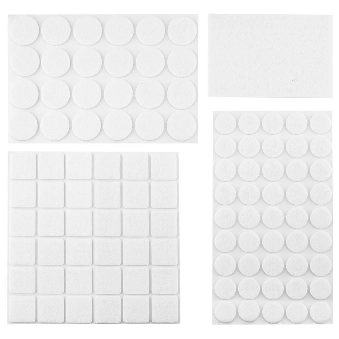 Set 106 pastile adezive/opritoare, diverse forme-albe 98Z147