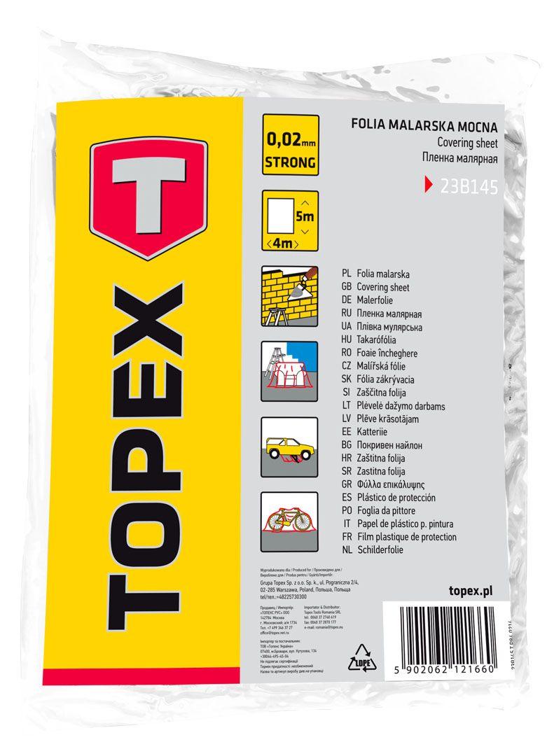 Folie protectie , LDPE, 0.02 mm, 4 x 5 m 23B145