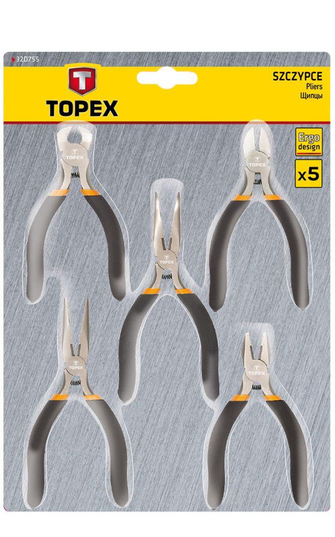 Clesti precizie, 125mm, 5 buc -set , 32D755