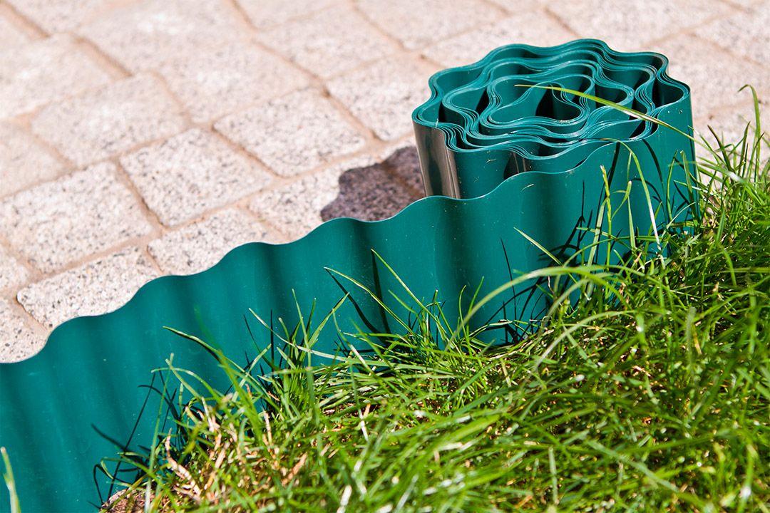Delimitare gazon, 15 cm x 9 m, verde 15G511