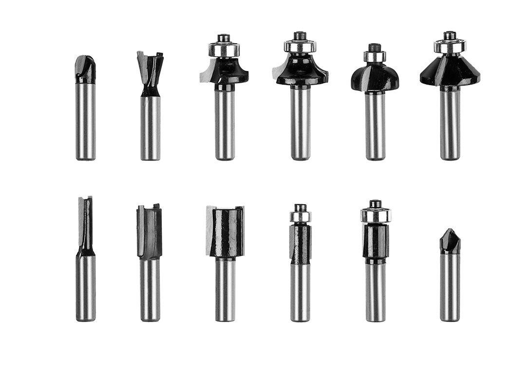 Cap freza, carburas, prindere 8 mm, 12 buc -set 60H010