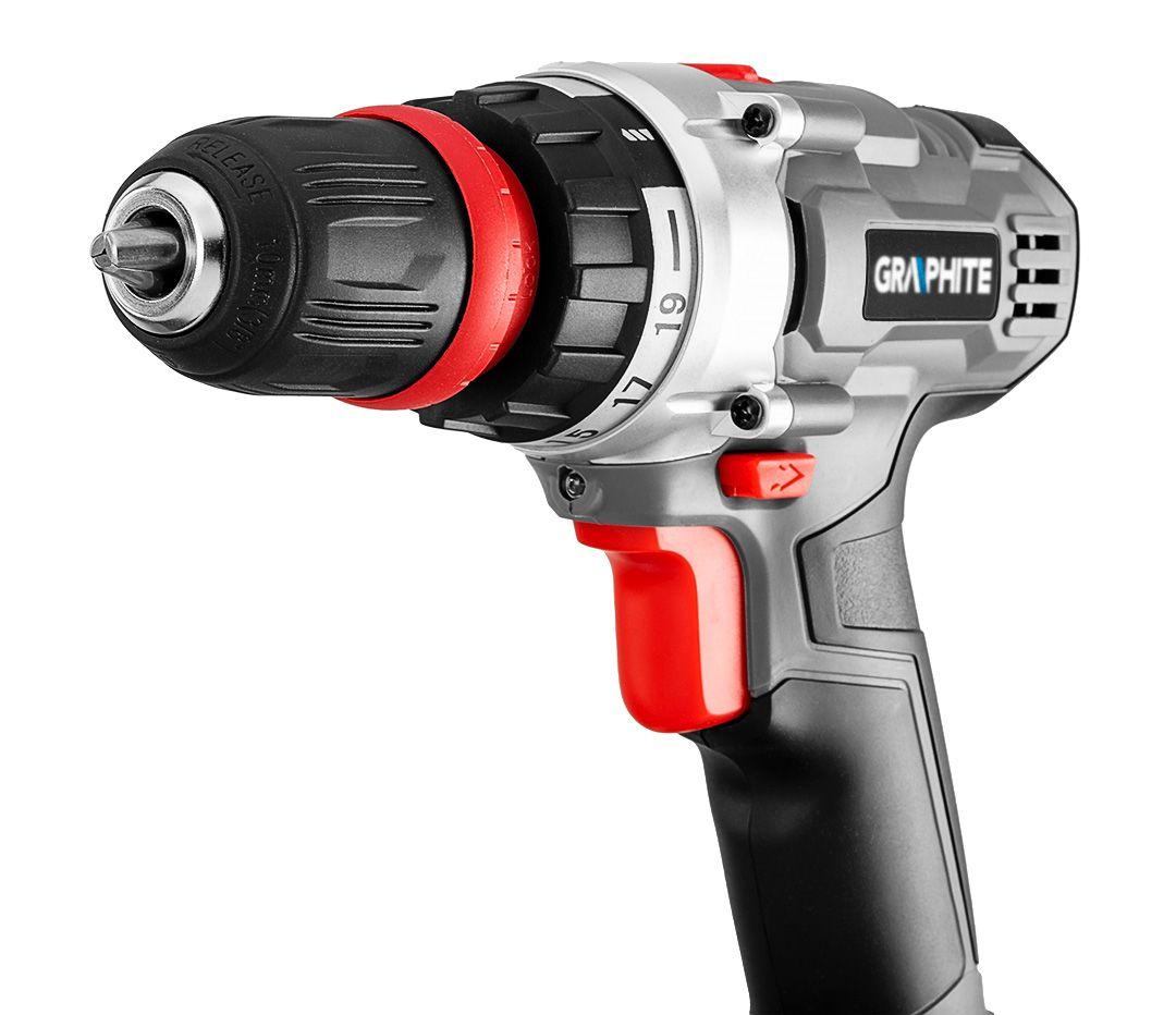 Masina de gaurit/insurubat , Energy+ 18V, Li-Ion, suport detasabil de 10 mm, plus adaptor unghiular si adaptor de colt, fara acumulator 58G022-AD