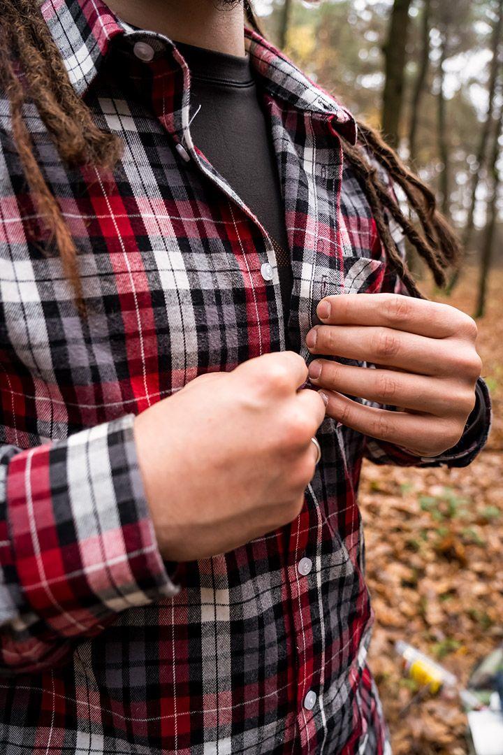 Camasa pentru barbati din flanel, rosu-negru-alb, marimea XXL 81-540-XXL