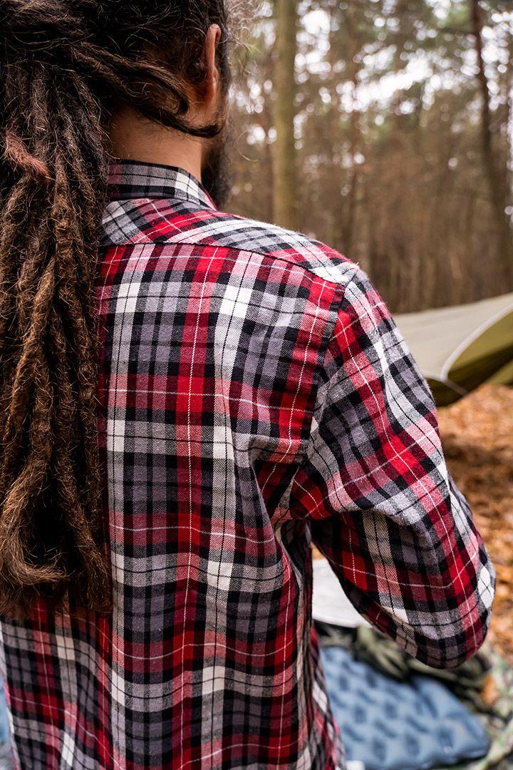 Camasa pentru barbati din flanel, rosu-negru-alb, marimea XXL 81-540-XXL