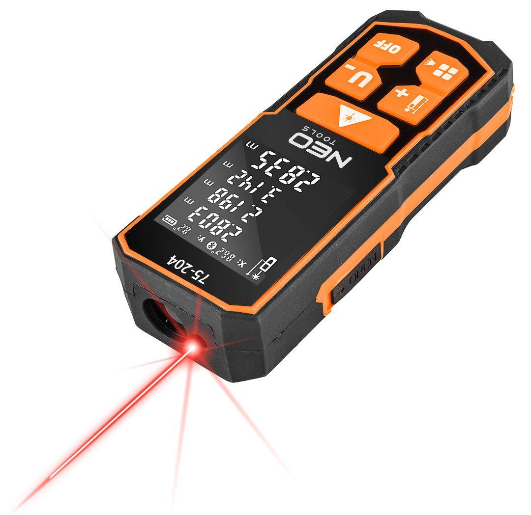 Telemetru cu laser, raza de actiune 60 m, IP54 75-204