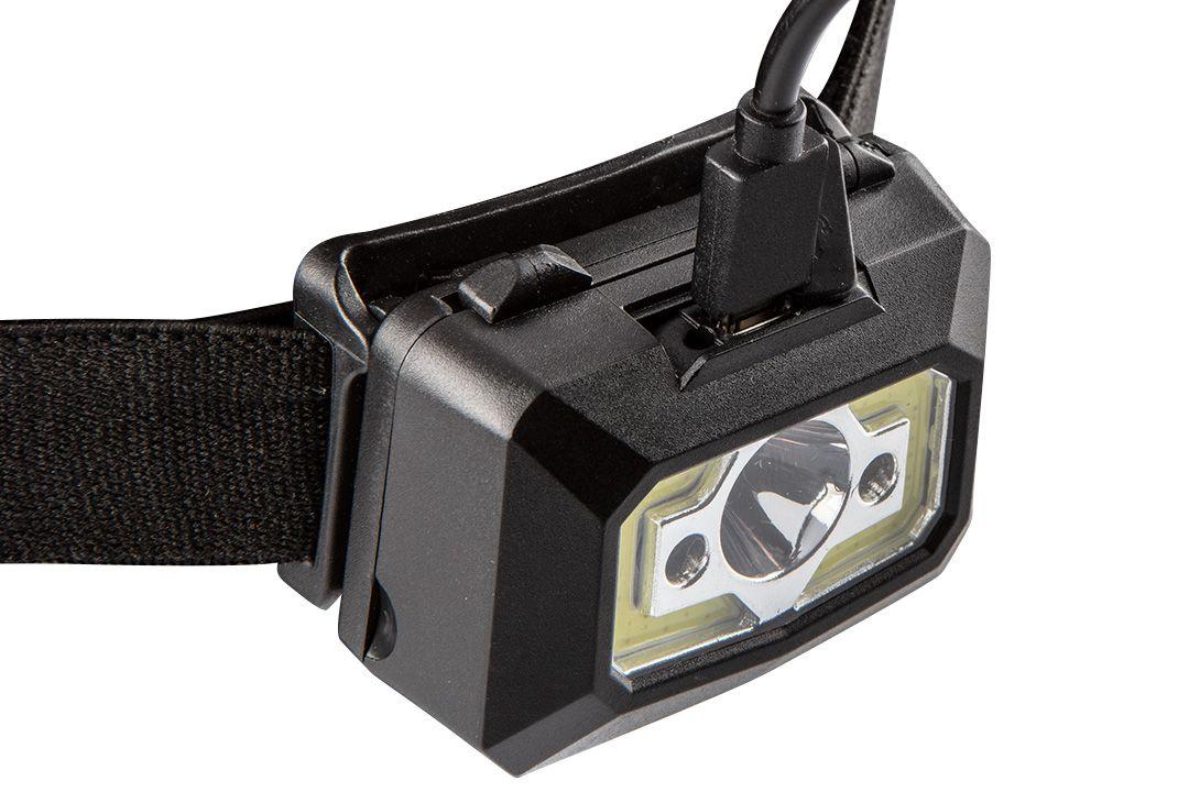 Lanterna de cap reincarcabila USB 250lm COB LED, cu senzor de miscare 99-073