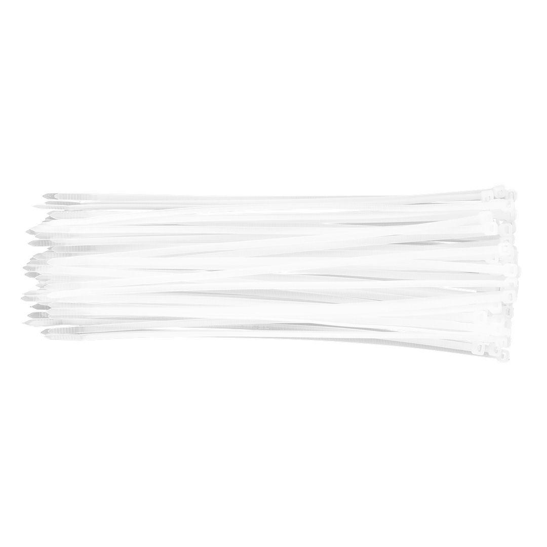Coliere plastic 3.6 x 300 mm, 100 buc, alb 01-604