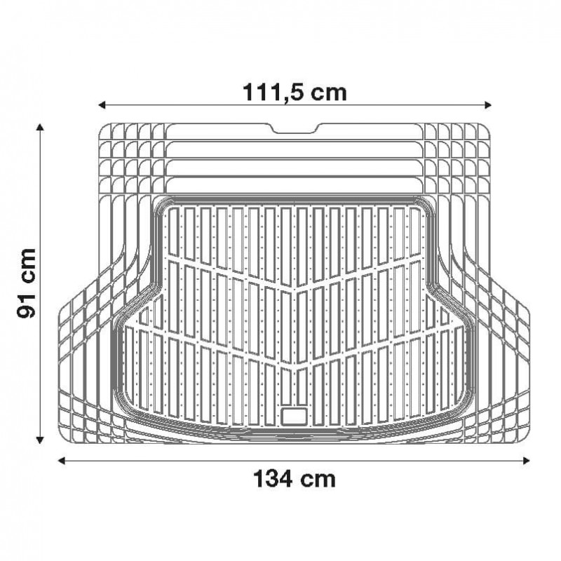 Tavita portbagaj universala, Covoras Universal Decupabil pentru Portbagaj 134x91 cm - Protectie Împotriva Lichidelor si Murdariei