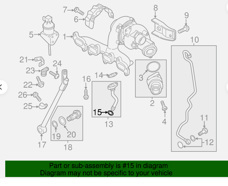 Inel de etansare conducta OE WHT001965 Audi Seat Skoda VW