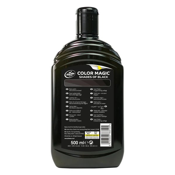 Solutie polish auto Turtle Wax Color Magic Jet Black (negru) 500ml