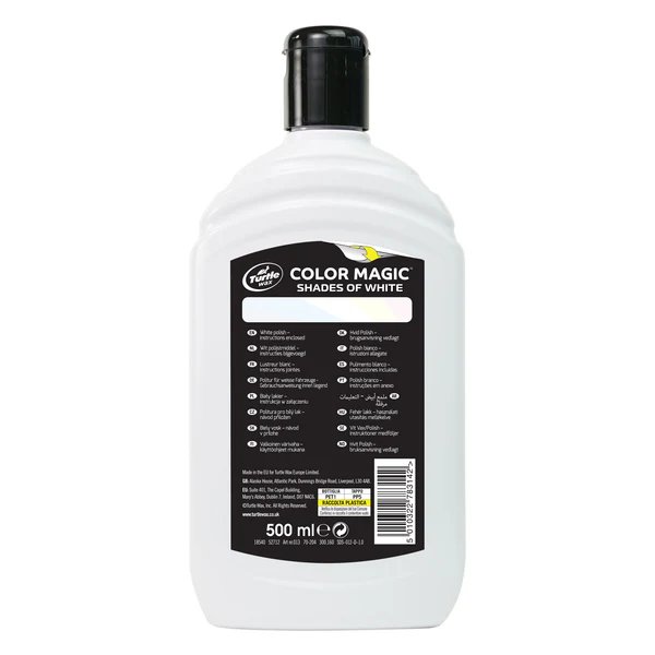 Solutie polish auto Turtle Wax Color Magic Bright White (alb) 500ml