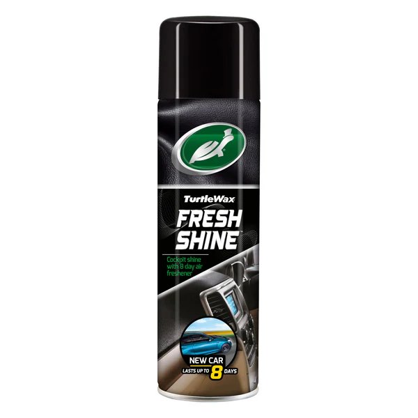 Spray curatare bord Turtle Wax Cockpit Fresh Shine New Car 500ml pt. elemente plastic , cu parfum de lunga durata