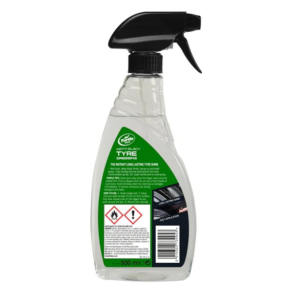 Solutie intretinere si luciu anvelope, aspect umed Turtle Wax Wet N Black 500ml