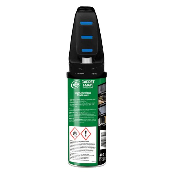 Spray curatare covorase mocheta si covorase cauciuc , cu perie Turtle Wax Power Out Carp&Mats 400ml