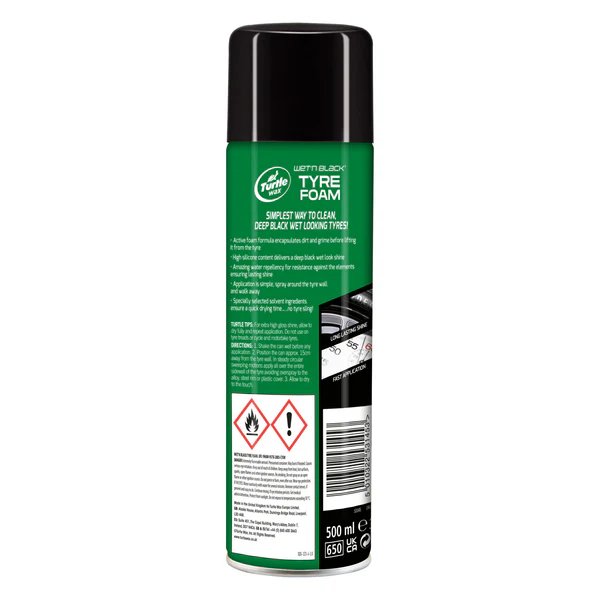 Spray spuma pentru curatat si lustruit anvelope Turtle Wax Wet 'n' Black 53166, 500ml
