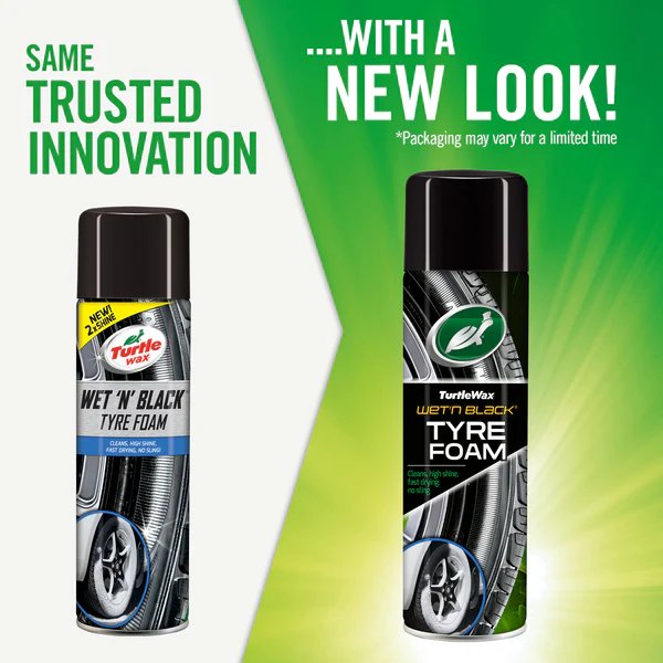 Spray spuma pentru curatat si lustruit anvelope Turtle Wax Wet 'n' Black 53166, 500ml