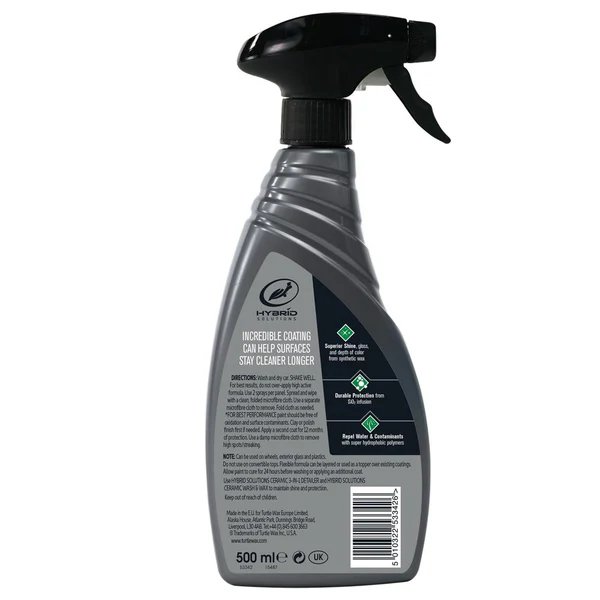 Solutie tratare vopsea cu ceara ceramica Turtle Wax 53353 Hybrid Solutions Ceramic Wax Coating 500ml