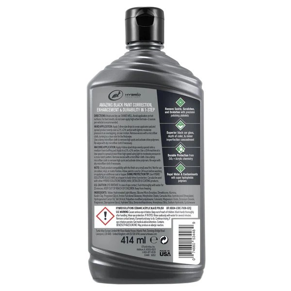 Solutie polish auto Turtle Wax Hybrid Solutions Ceramic Black Polish 500ml