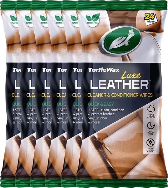 servetele Curatare si ingrijire Piele Turtle Wax Luxe Leather - Pachet de 24 Bucati