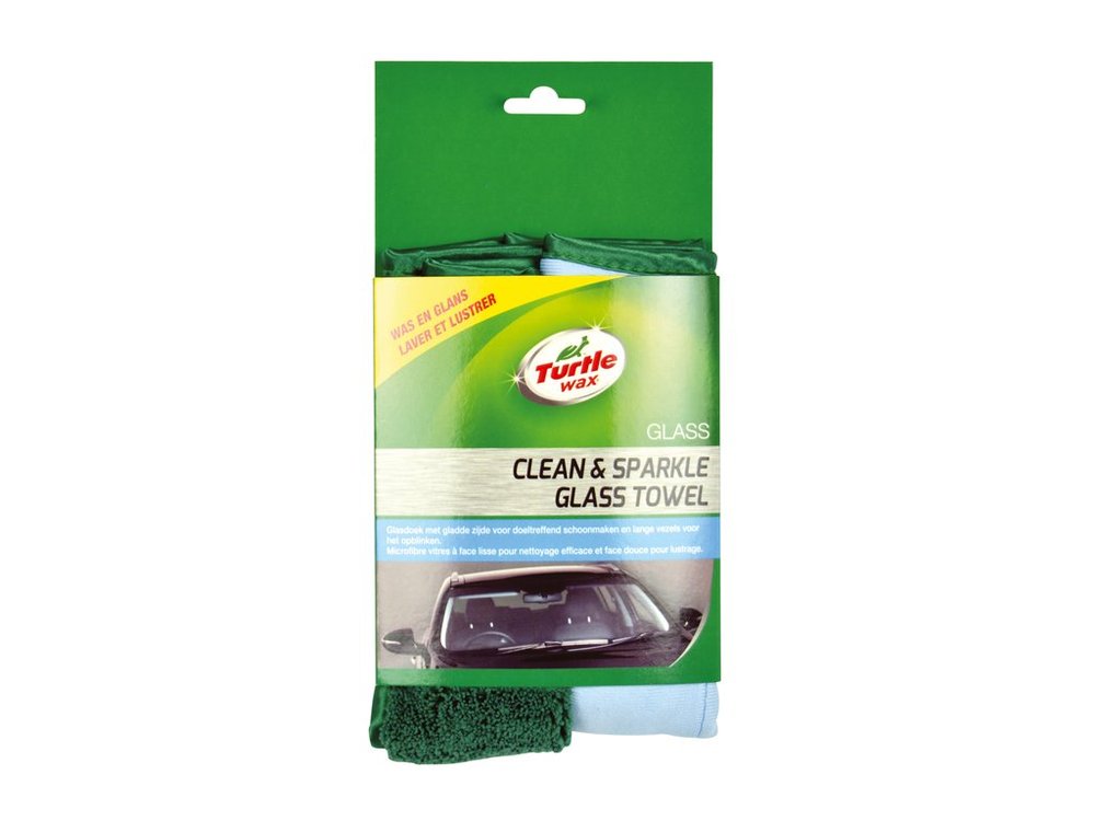 Laveta microfibre TurtleWax X5344TD, cu doua fete pentru sters geamuri