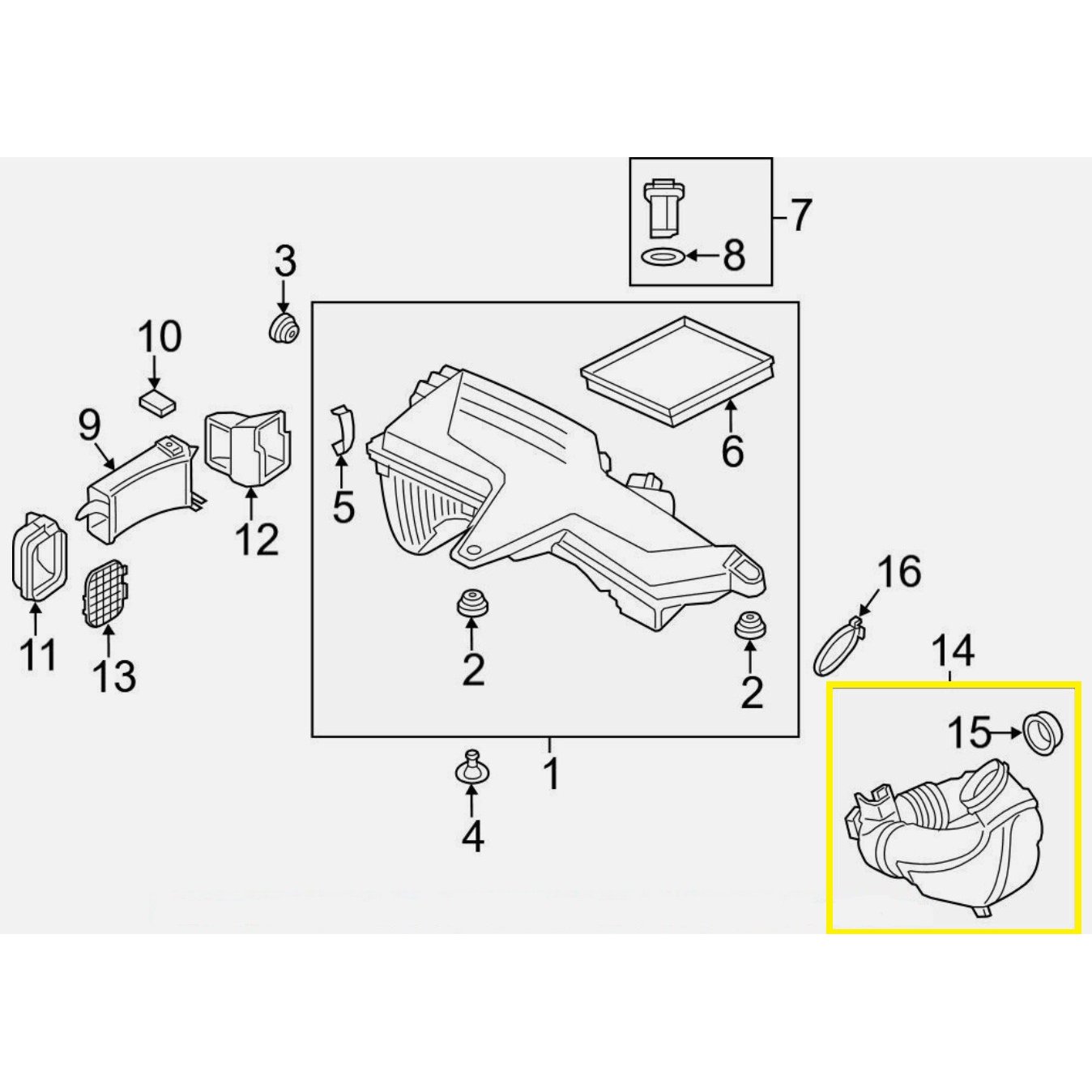 Furtun filtru aer, tubulatura filtru BMW Seria 1 F20/21, 11-19, Seria 2 F22/F23, 14-, Seria 3 F30/31, 11-, 3 Gt F34, 13-, Seria 4 F32/33, 13-, Seria 5 F10/F11, 10-, X1 E84, 09-15, X3 F25, 10-, X4 F26, 14-, X5 F15, 13-, motor 2.0 T, 1.6 T, 2.0, 13717605045