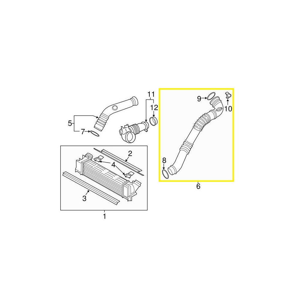 Furtun filtru aer, tubulatura filtru BMW Seria 1 F20/21, 2011-2019, 2 F22/F23, 2014-, 3 F30/31, 2011-, 3 Gt F34, 2013-, 4 F32/33, 2013-, motor 2.0 T, Material : Plastic, cu senzor| 13717597592; 7597592