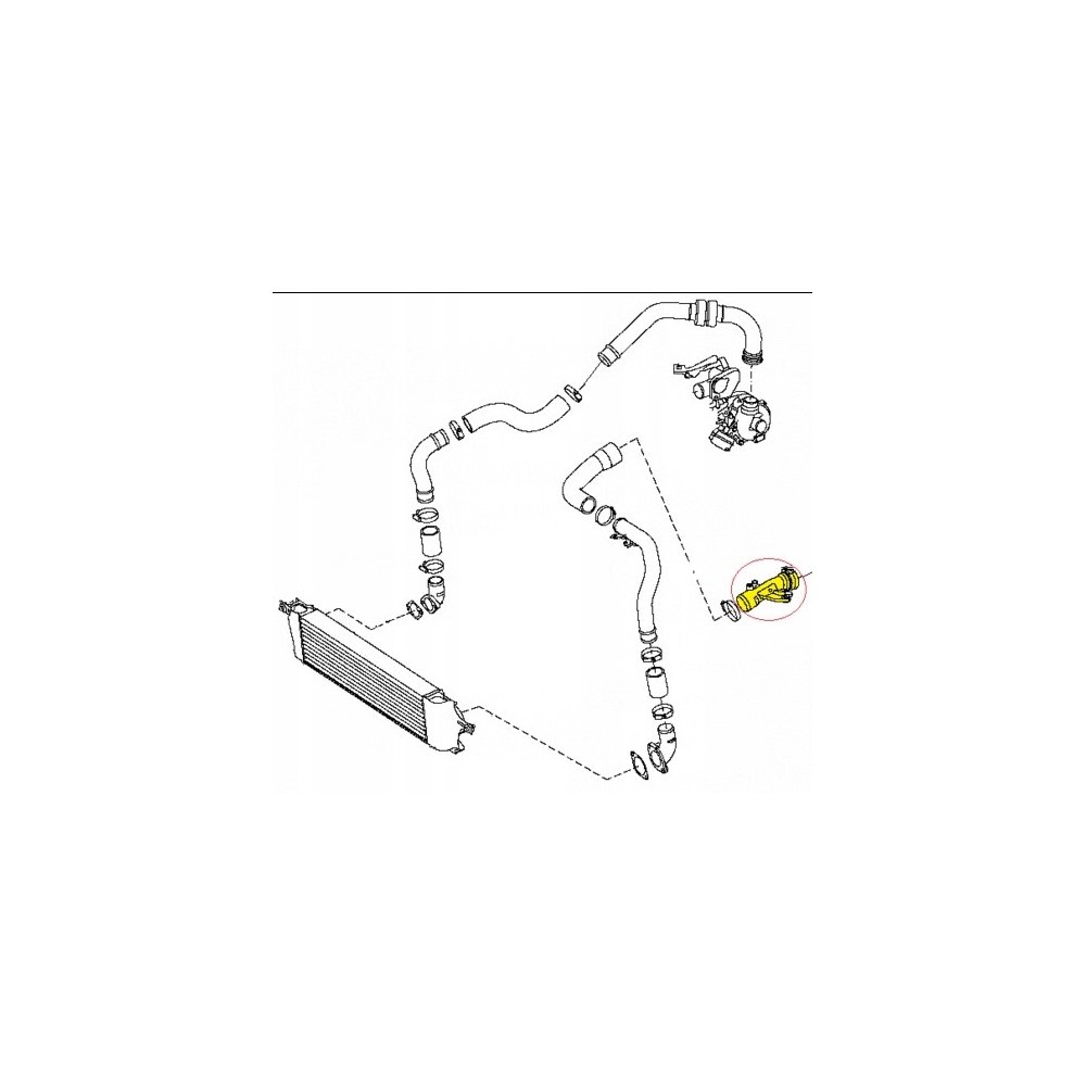 Furtun intercooler, supraalimentare Nissan Qashqai 2007-2013, motor 1.5 dci, 1.6 dci, 2.0 dci, Material : Plastic, 14460BB30A; 14460BB31A,