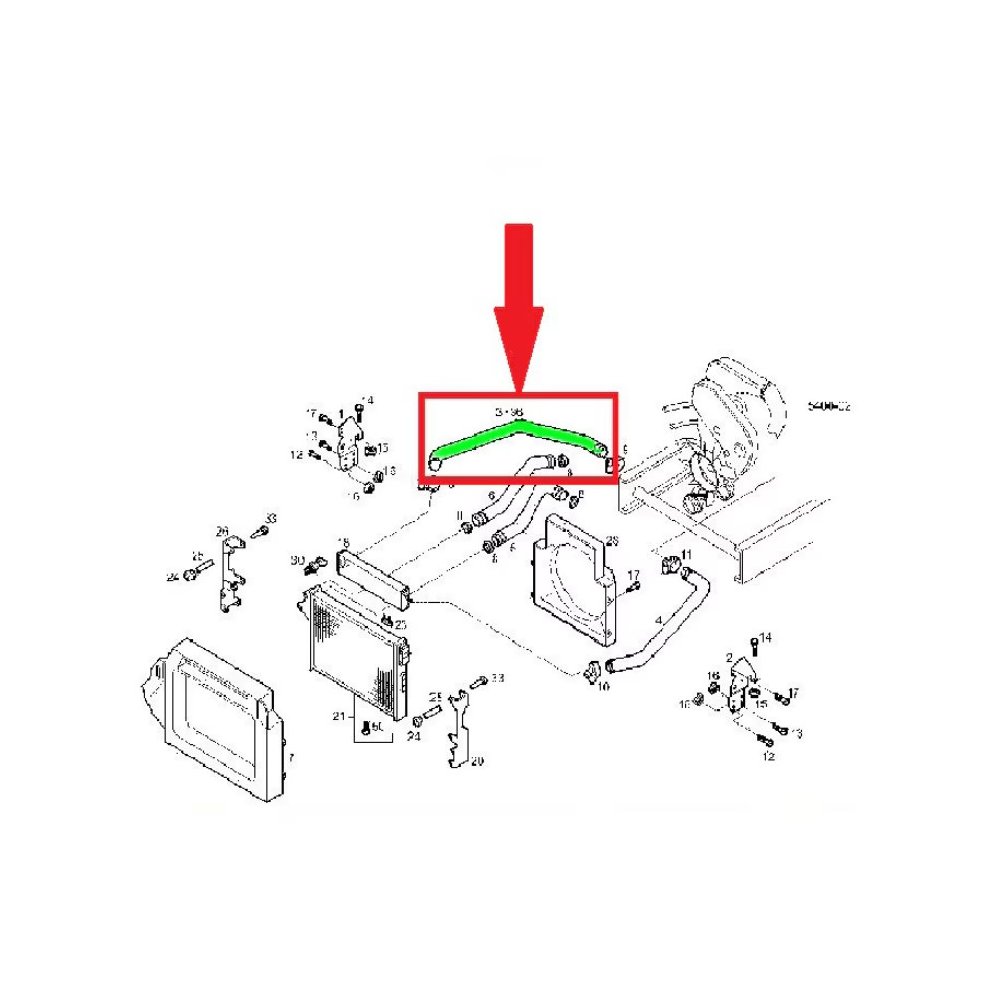 Furtun intercooler, supraalimentare Iveco Daily, 1999-2002, Daily 2002-2006, motor 2.8 TD, Material : Silicon, Diametru interior [mm] : 45/60, 500364198; 504005967