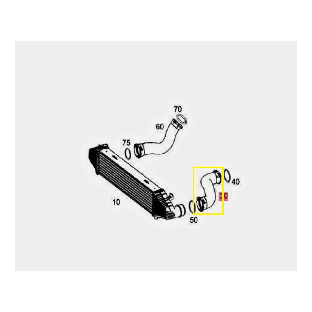 Furtun radiator racire Mercedes Clasa E (W212) 2009-2016, motor 2.1 CDI, 2.1 D, Material : Cauciuc, 2125280100; A2125280100