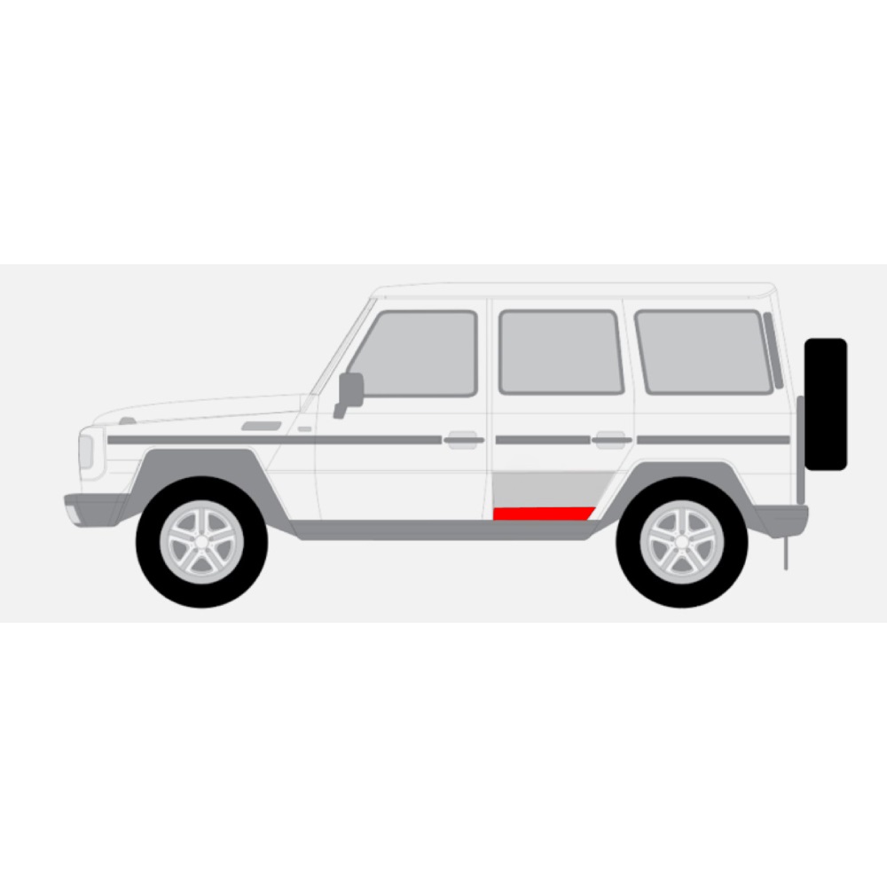 Panou reparatie usa Mercedes Clasa G W460, 05.1979-1989, G-CLASS (W461/463) 09.89- Partea Stanga, Spate 5 usi,