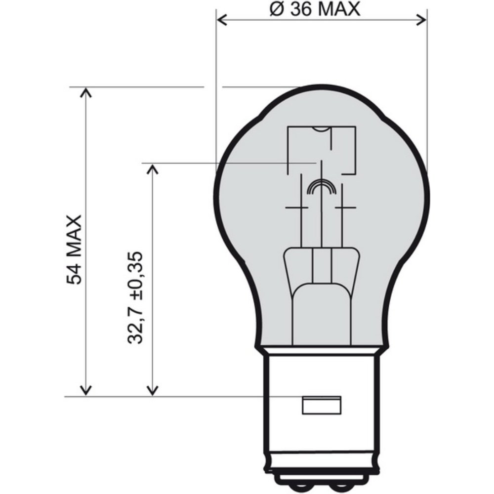 Bec auto cu halogen pentru far BestAutoVest 12V, 45/40W, BA20D, Sym Duplo pentru faruri la motociclete, 1 buc.