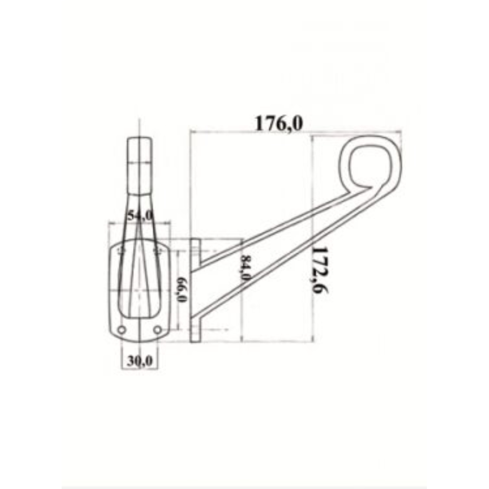 Lampa gabarit auto BestAutoVest 12/24 V cu 12 leduri, cot de 90 grade, 220mm, lungime cablu 250mm, dimensiune picior de montare 88x55mm, 1 buc.