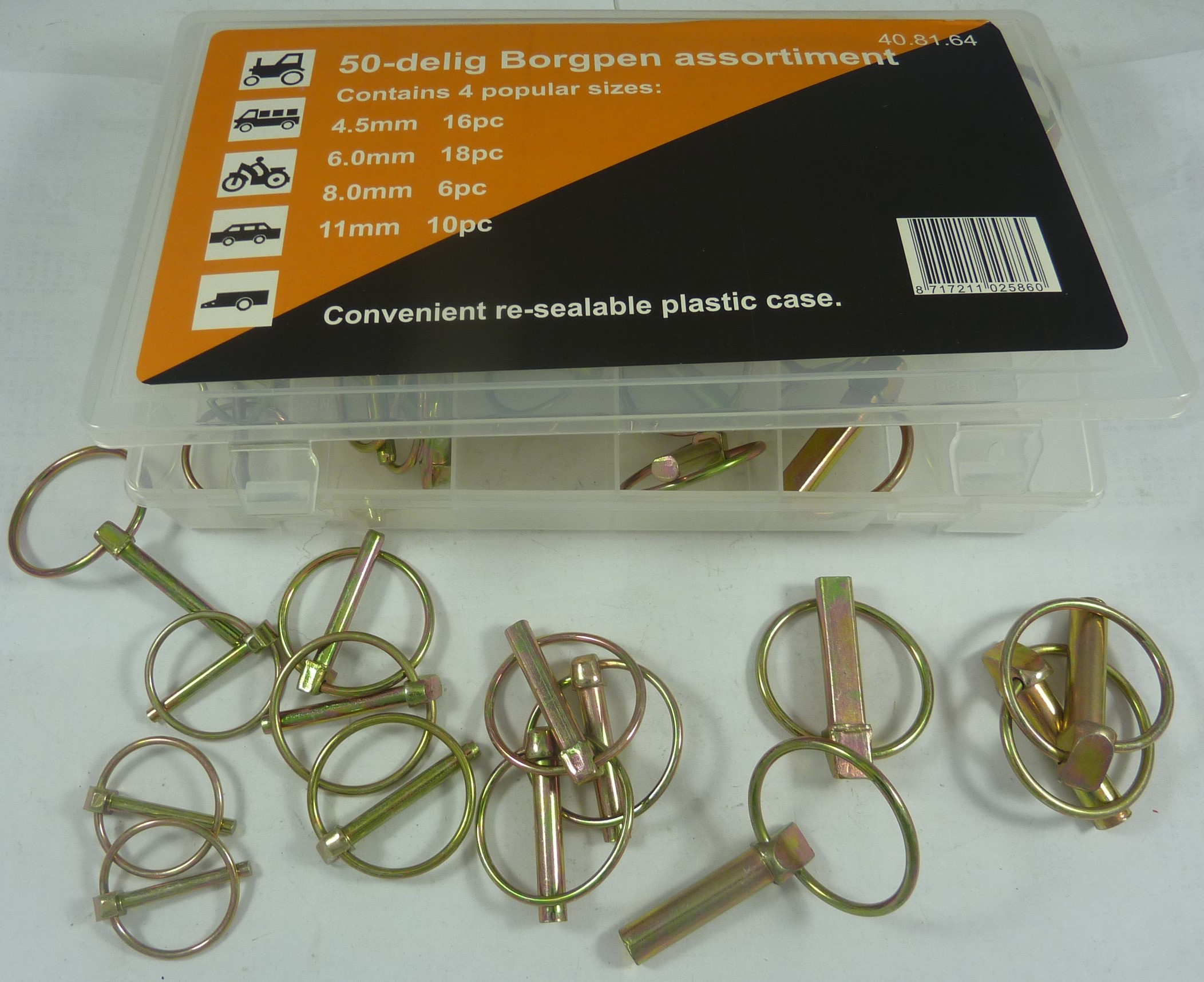 Set cui siguranta 50 bucati inel siguranta 4 marimi cuprinse intre 4.5-11mm
