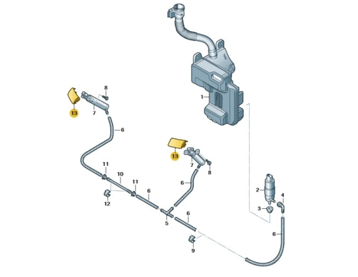Capac spalator far Audi A3 (8v), 05.2016-12.2020, model: cabrio, Hatchback 3 Usi, Hatchback 5 Usi, montare fata, stanga, grunduit, gata de vopsit, RapidAuto