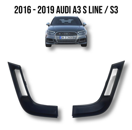 Ornament bara protectie, spoiler Audi A3 (8v), 05.2016-12.2020, model: 5 usi, Sedan, S-Line, montare fata, stanga, RapidAuto